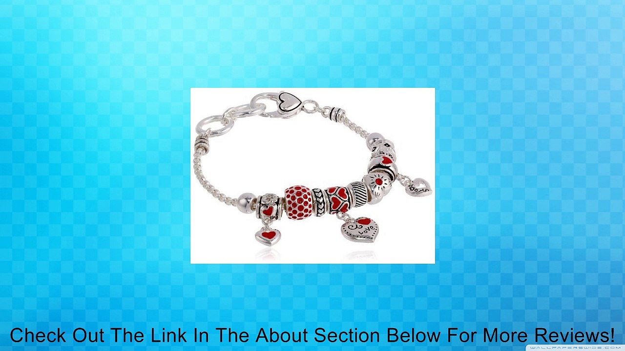 Silver-Tone Heart Charm Bracelet, 7.5" Review