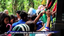 Rains lash disaster-weary Philippines as typhoon nears