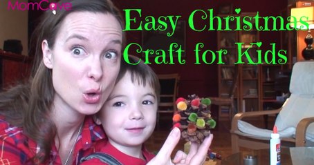 EASY Preschool Christmas Craft | Pine Cone Ornament | MomCave