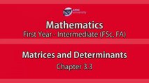Matrices and Determinants - CH3.3 (Part 2)