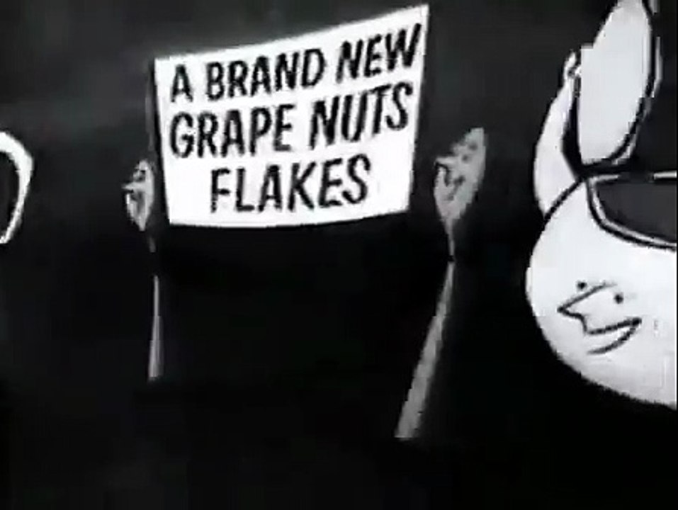 VINTAGE 1954 ANIMATED POST GRAPE NUT FLAKES COMMERCIAL