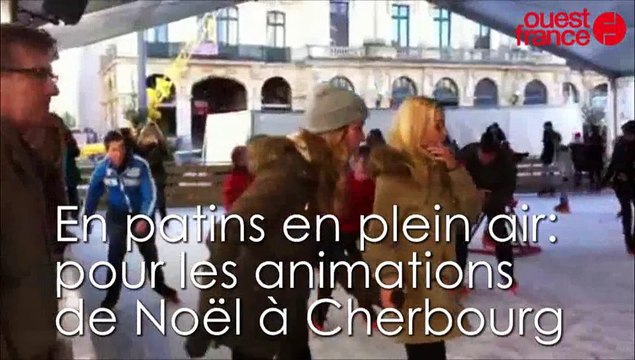En patins en plein air à Cherbourg pour les animations de Noël