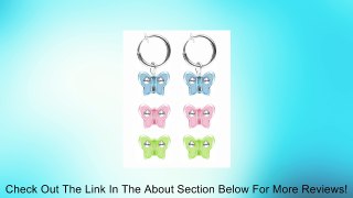 Interchangeable Butterfly Clip On Hoop Earrings Set for Teen Girls-One Pair Hoops-3 Butterfly Dangle Sets Review
