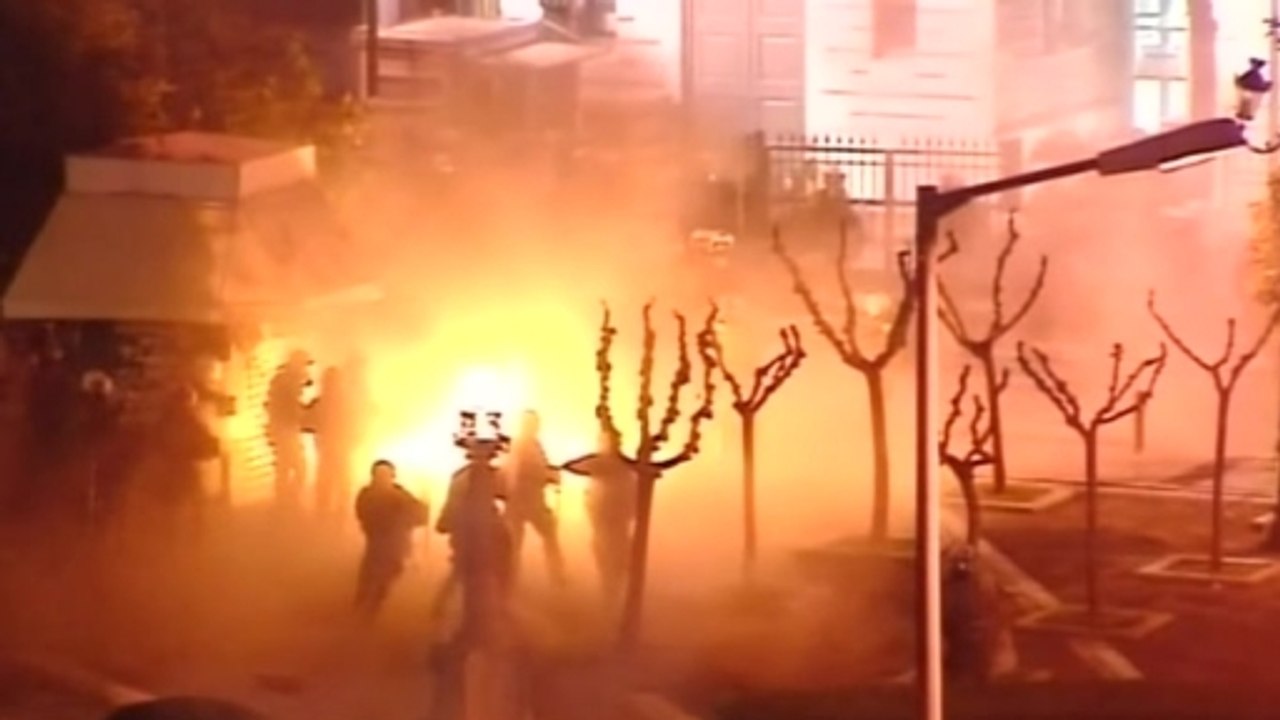 Greek protest march turns into clashes