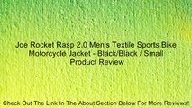 Joe Rocket Rasp 2.0 Men's Textile Sports Bike Motorcycle Jacket - Black/Black / Small Review