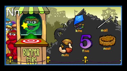 Sesame Street Bumper Cars Cartoon Animation PBS Kids Game Play Walkthrough