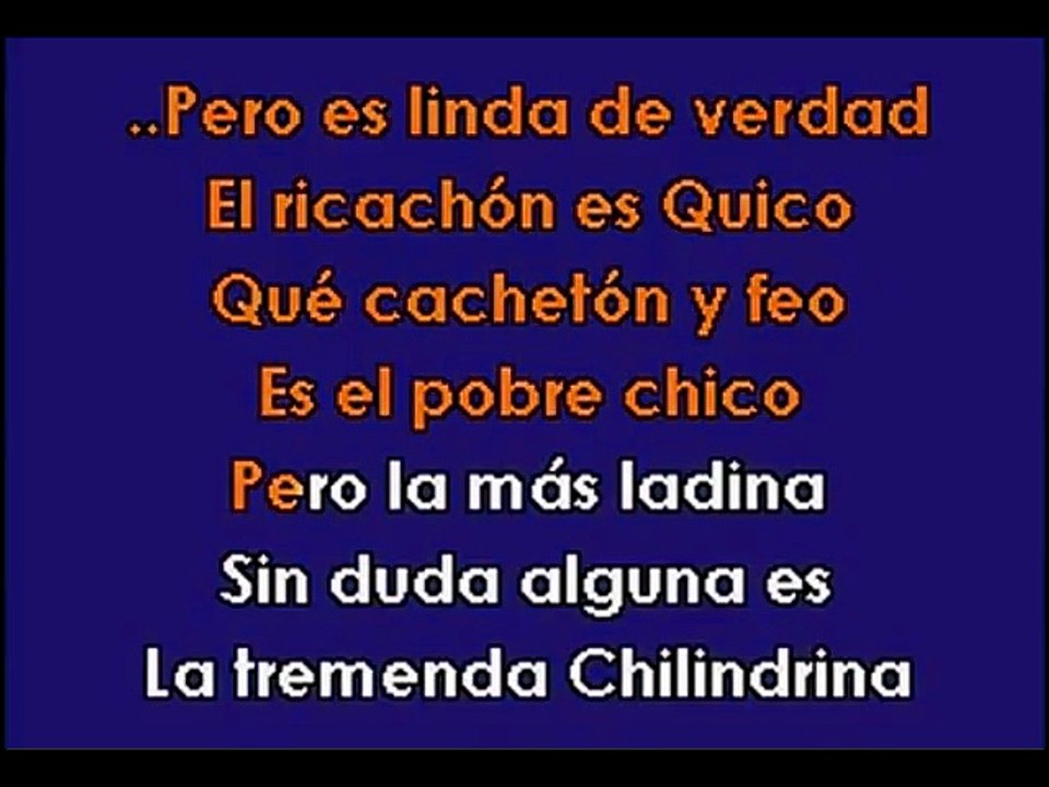 Karaoke - Que bonita vecindad - Chespirito