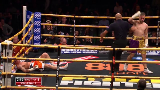 Lee Martin knocked out by brutal Michael Devine punch in Prizefighter semi final.