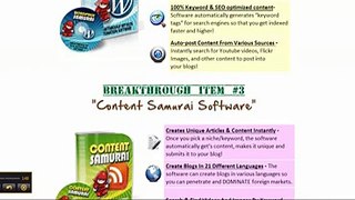 Auto Blog Samurai - 3in1 Niche Blog Creation Software Suite