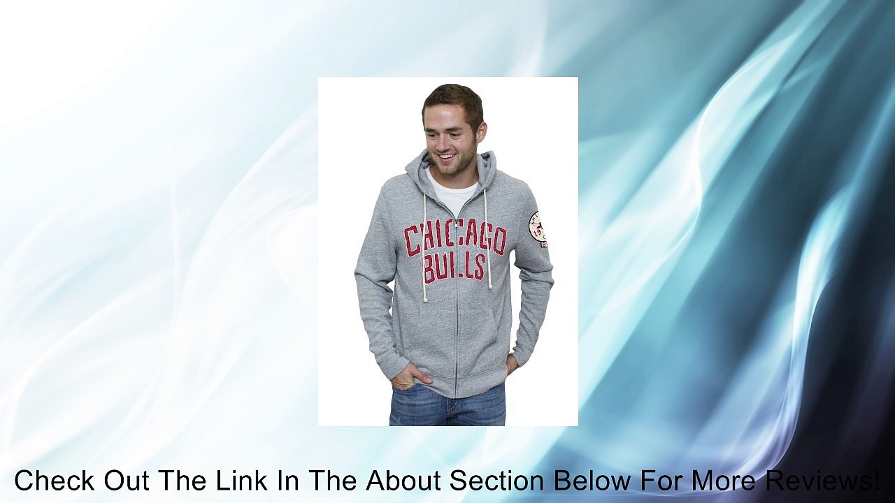 NBA Chicago Bulls Men's Vintage Full Zip Hoodie, Grey Review