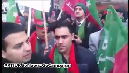 Massive Protest in UK against Nawaz Shareef upon his arrival in London