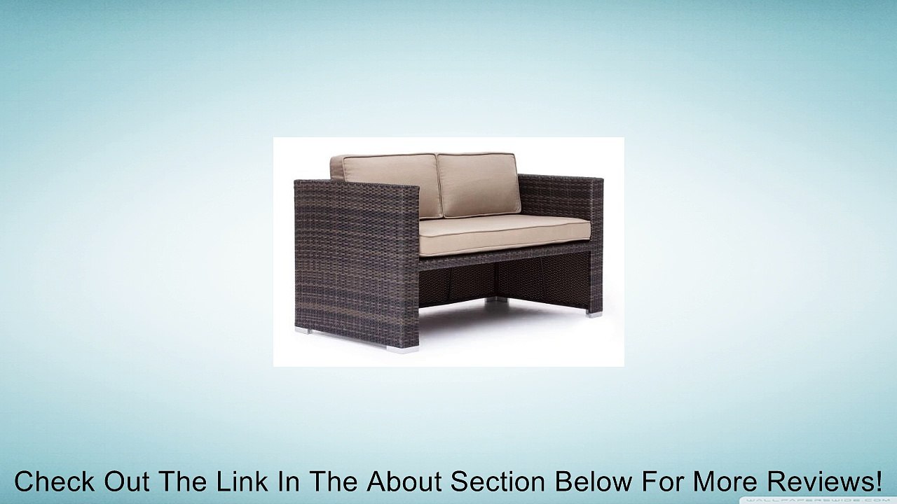 Zuo Outdoor Deep Water Loveseat Dining Set, Brown Review