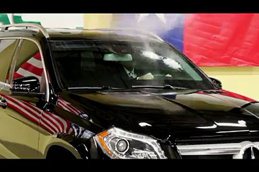 bullet proff Mercedes Benz shot with AK 47