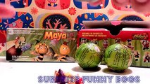 6 surprise eggs maya and PLOP unboxing disney kinder pixar kinder Маша и Медведь