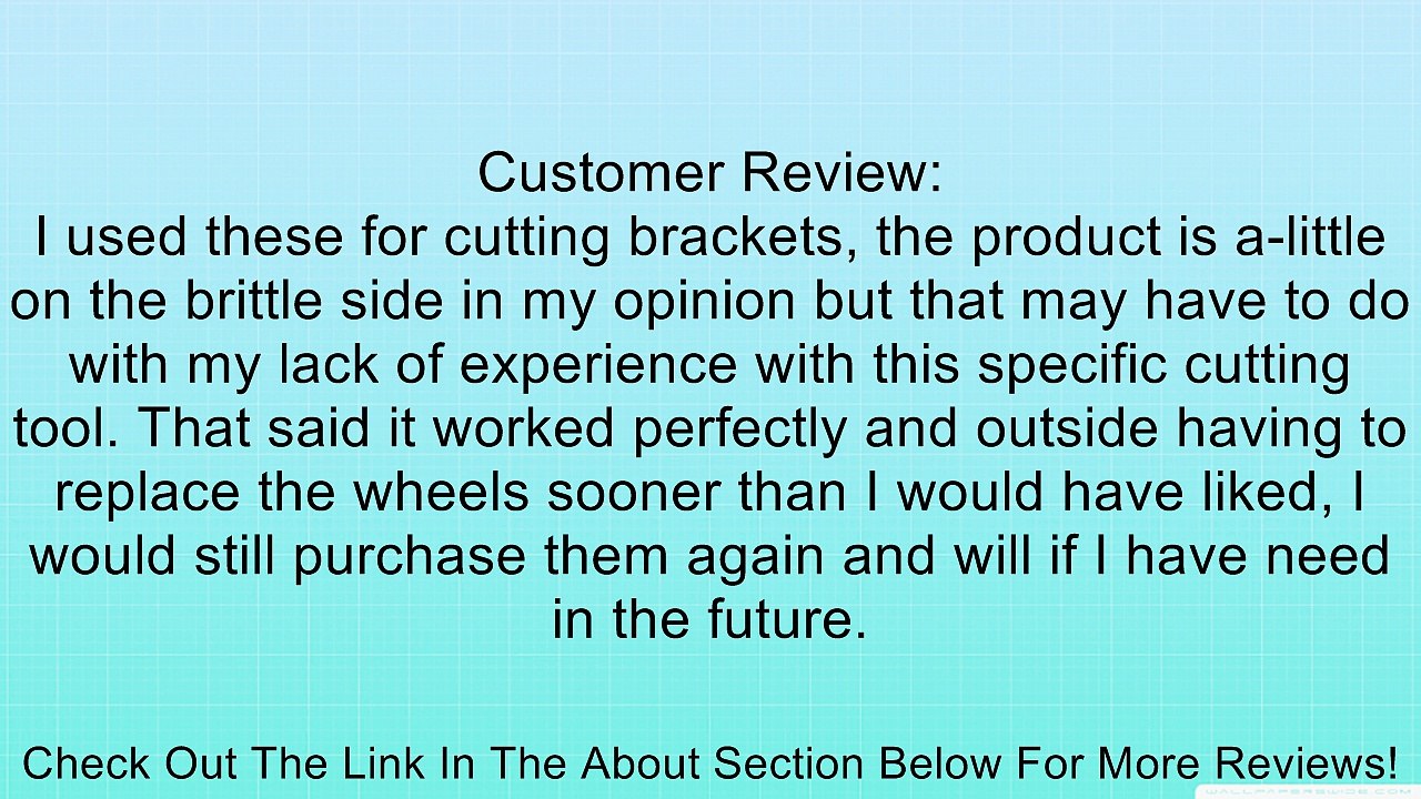 Kawasaki� 36 pc Cut Off Wheel Set For Rotary Tools - 840836 Review