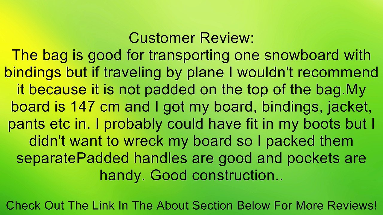 High Sierra Snowboard Bag Review