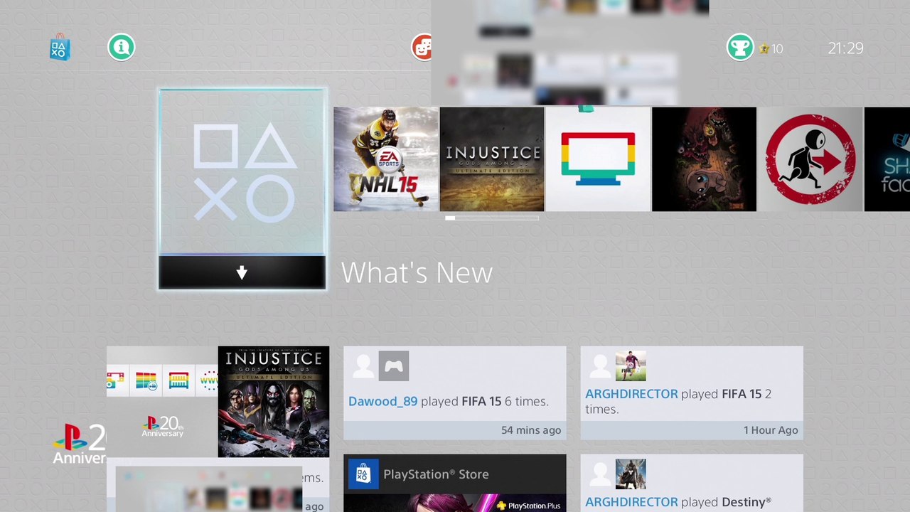 20th Anniversary PS4 Theme (iconic boot sound)