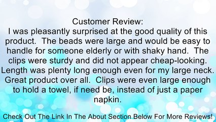 DragonPad 2pcs 70cm Metallic Ballchain 4.5mm Napkin Clip Lanyard Neck Strap for Elderly/adult/baby Review