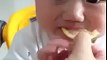 Hahahaha Most Funniest video ever-small child earting lemon