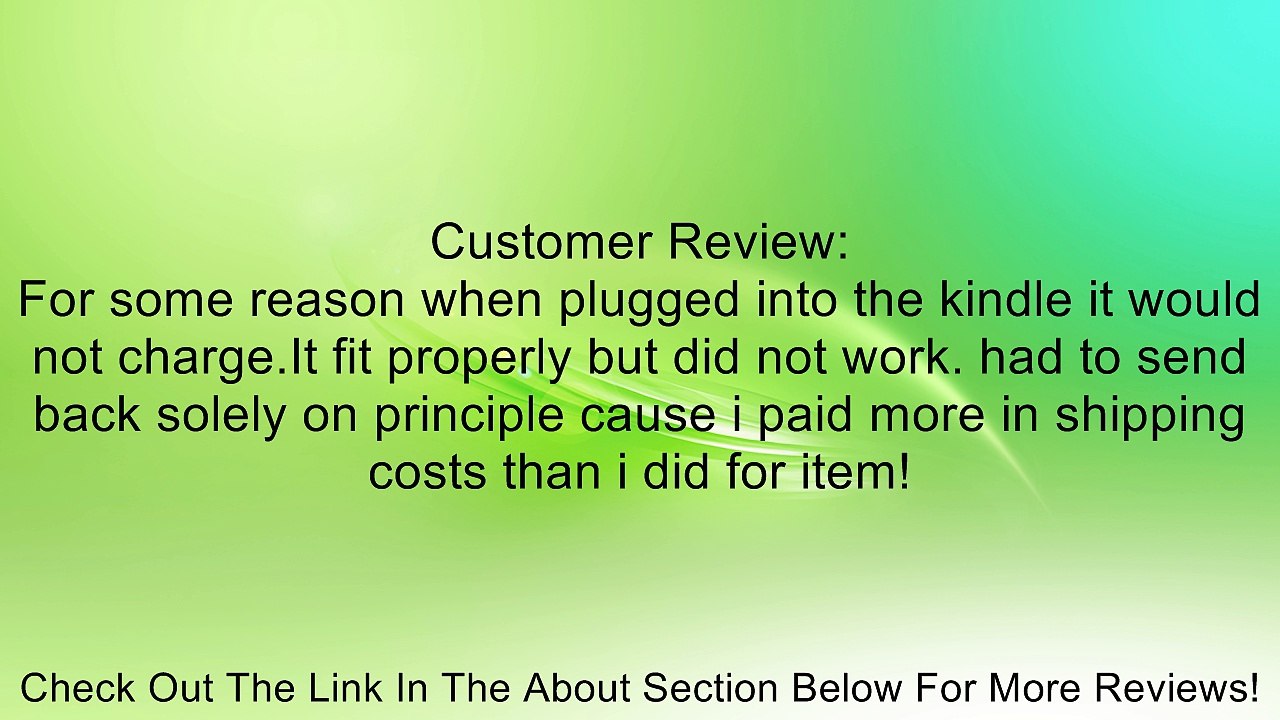 Black Wall Travel Home Charger for Amazon Kindle Fire Review