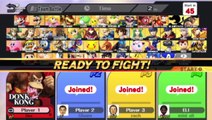 Super Smash Bros. For Wii U Online Wi-Fi Match / Battle / Fight - Playing As Donkey Kong