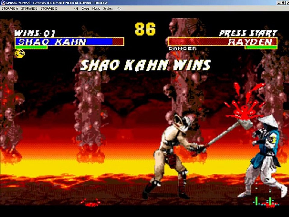 Shao Khan Ultimate Mortal Kombat Trilogy para Sega Level UltraHard.