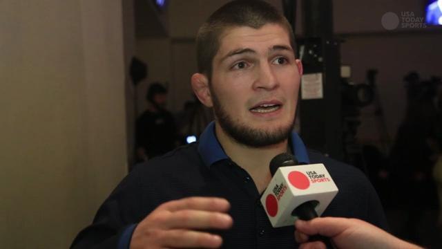 Khabib Nurmagomedov crashes UFC 181, calls out champ Anthony Pettis
