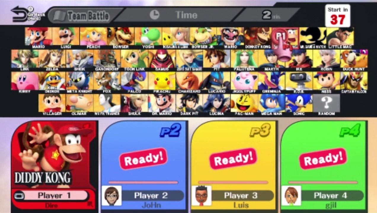 Super Smash Bros. For Wii U Online Wi-Fi Match / Battle / Fight - Playing As Donkey Kong