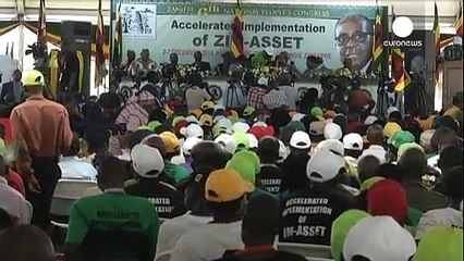 Zimbabwe's President Mugabe says he will remain in office 'as long as he has strength'.