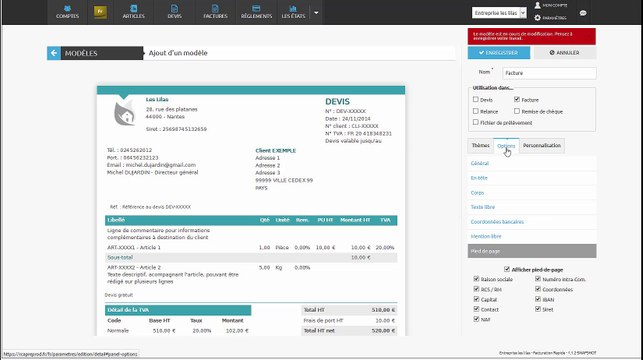 Facturation Rapide - La personnalisation de vos documents commerciaux