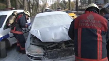 Dolmabahçe'deki Kaza Trafiği Tıkadı...