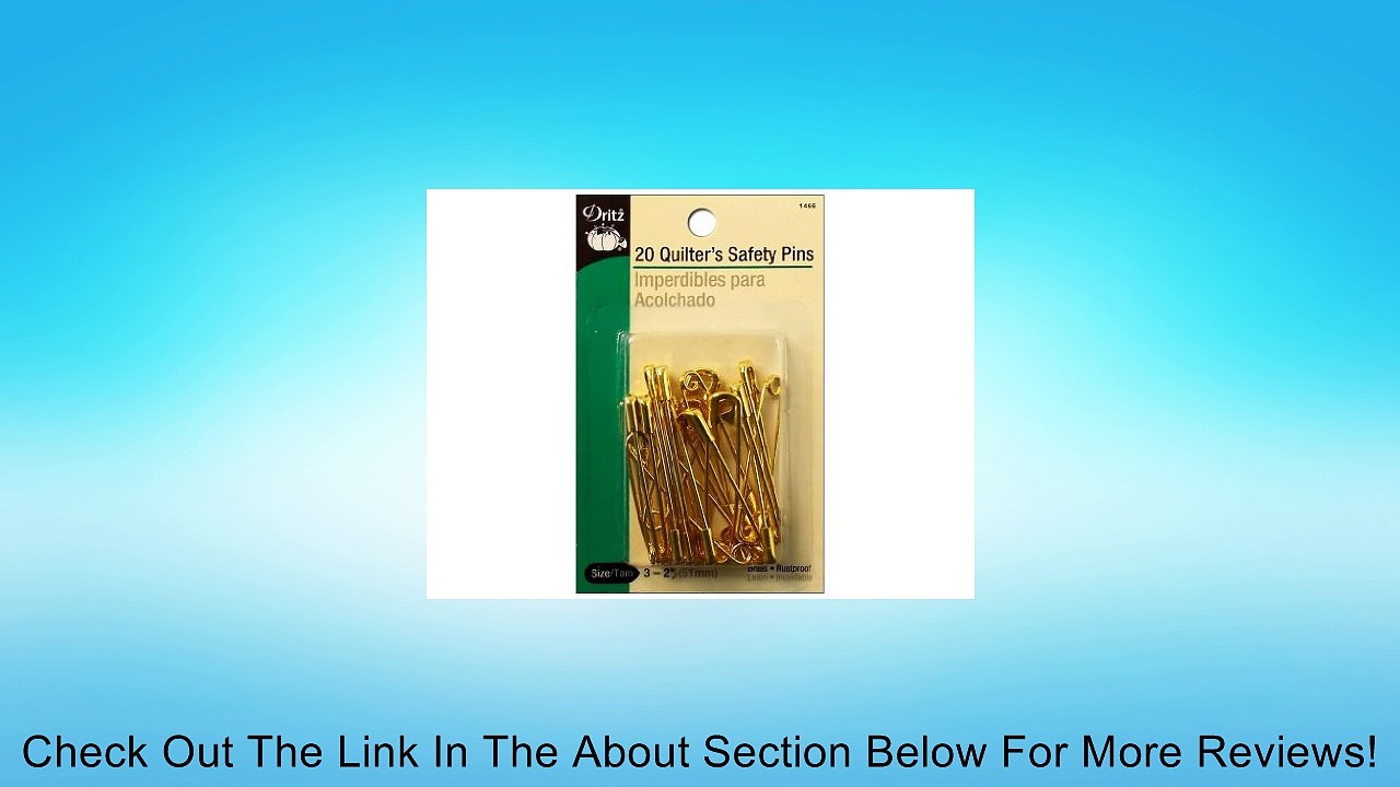 Dritz 20-Piece Safety Pins, Size 3, Brass Review