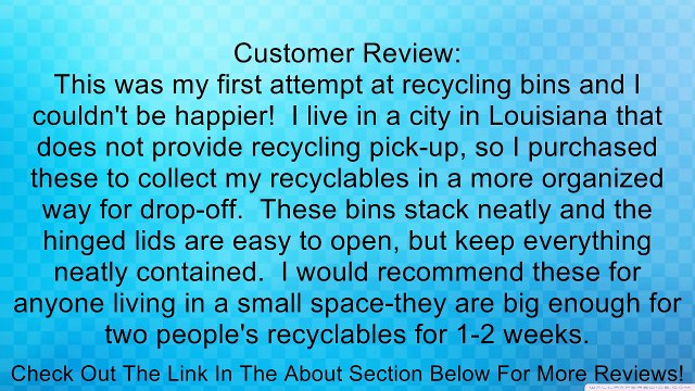 WTM BBCL-24 Stackable Bins with Hinged Lids, 24-Quart Review