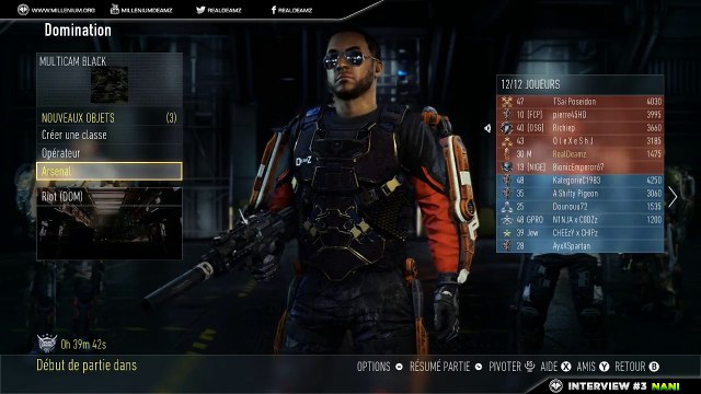 Nani joueur Call of Duty - Advanced Warfare interview