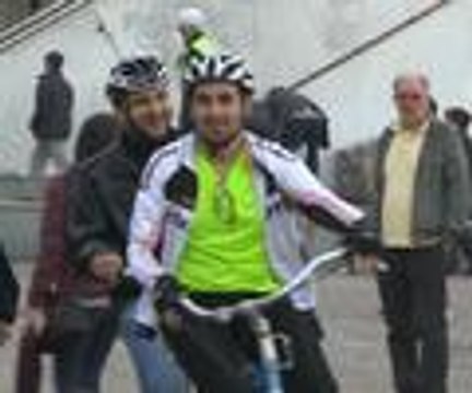 Görme engellilerin bisiklet keyfi
