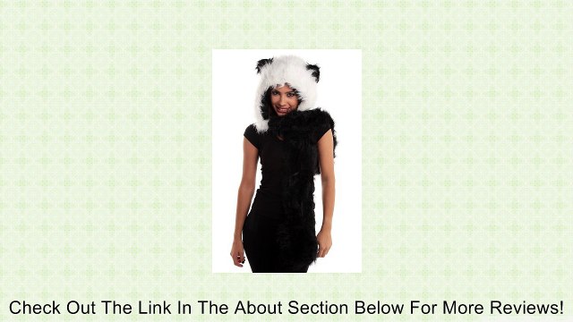 Faux FUR ANIMAL HATS HOODS PANDA WITH MITTENS ski UNISEX GLOVES SCARF WITH PAWS Review