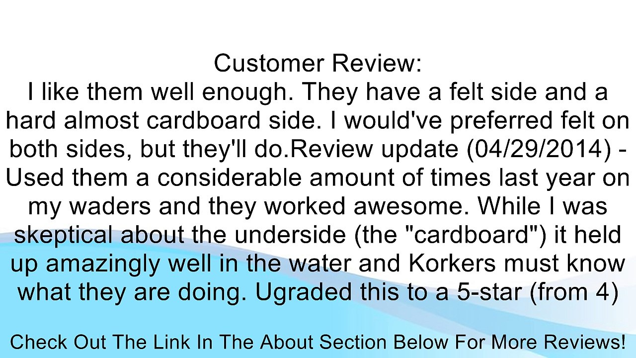 Korkers Plain Felt Re-Sole Kit Review