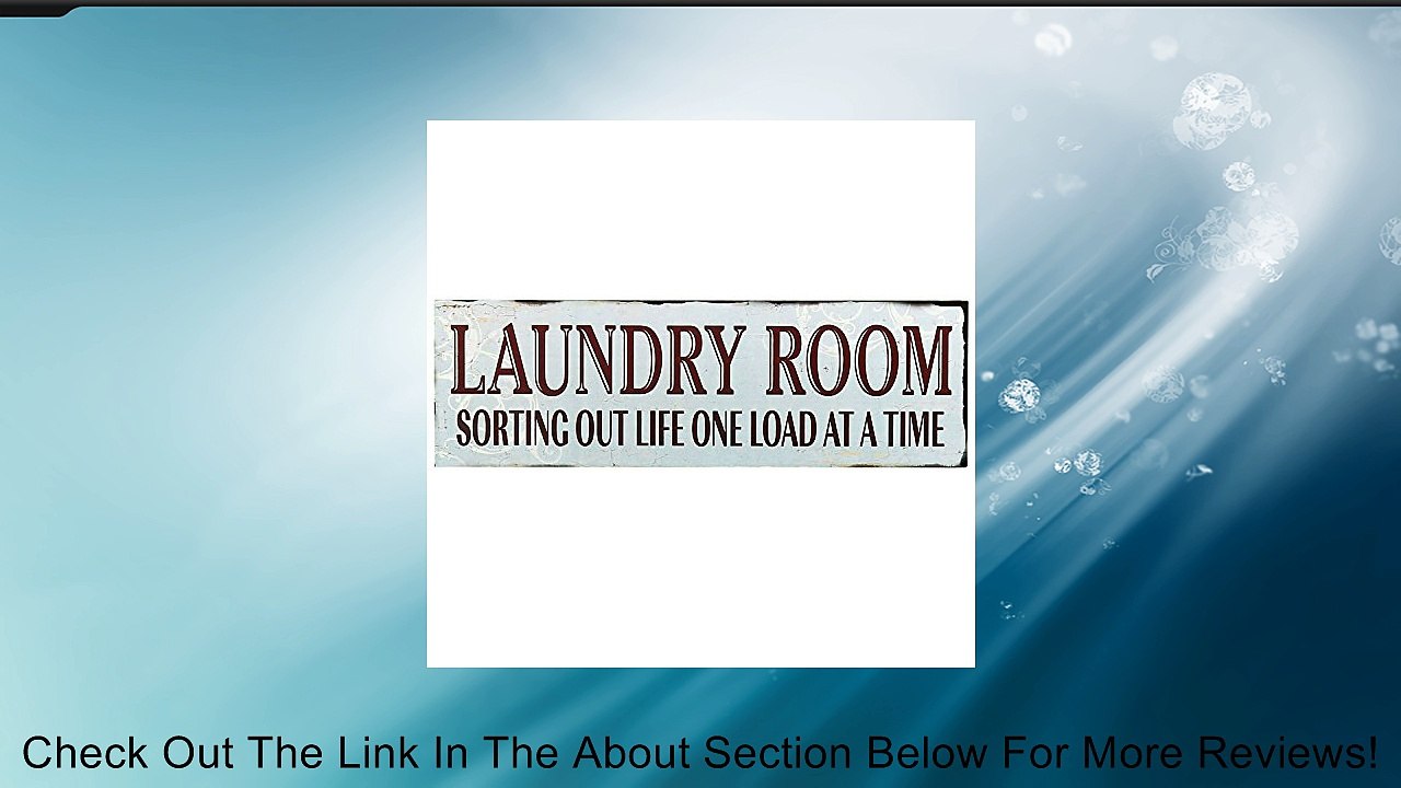 Adeco Decorative Wood "Laundry Room" Wall Hanging Sign Plaque, White and Burgundy Review