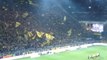 Dortmund fans sing jingle bells with players on pitch