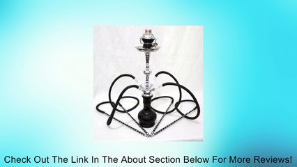 4 Hose Hookah Shisha Pipe MIDNIGHT CHILL Black 22" Sheesha Narghile Party Smoking Set Review