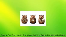 Gift Craft 5.1-Inch Ceramic Owl Design Tea Light Holders, Small, Brown Review