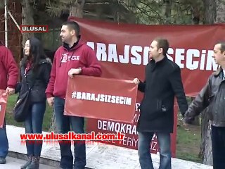 Ankara'da seçim barajı kaldırılsın eylemi