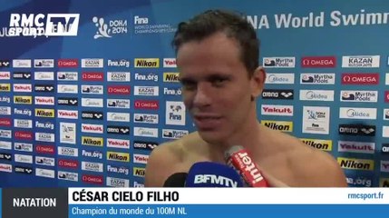 Mondiaux de Natation / César Cielo rend hommage à Manaudou