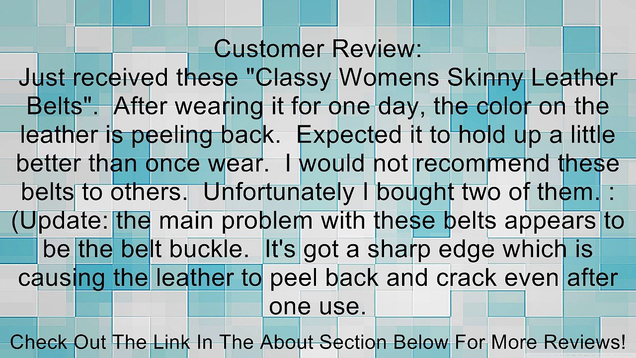 New Classy Womens Skinny Leather Belt with Shiny Buckle Many Colors S-XL Review