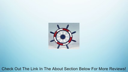 Decorative Americana Red White + Blue Ship Wheel Wall Hanging Review