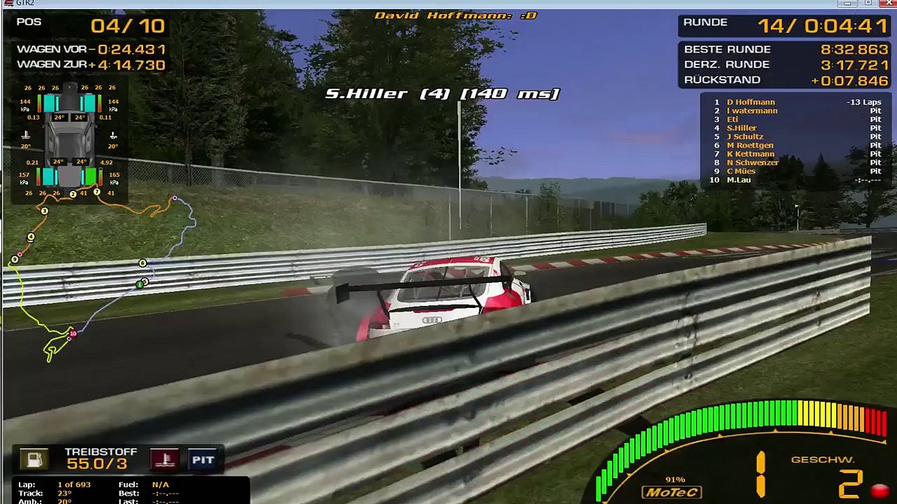 VLN Mod Live - GTR2 - Nordschleife - crazyracer.de (REPLAY)