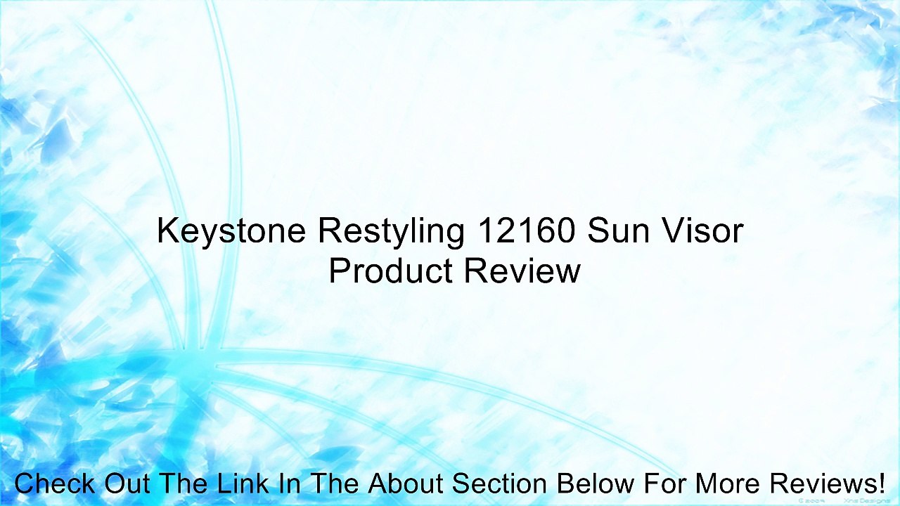 Keystone Restyling 12160 Sun Visor Review