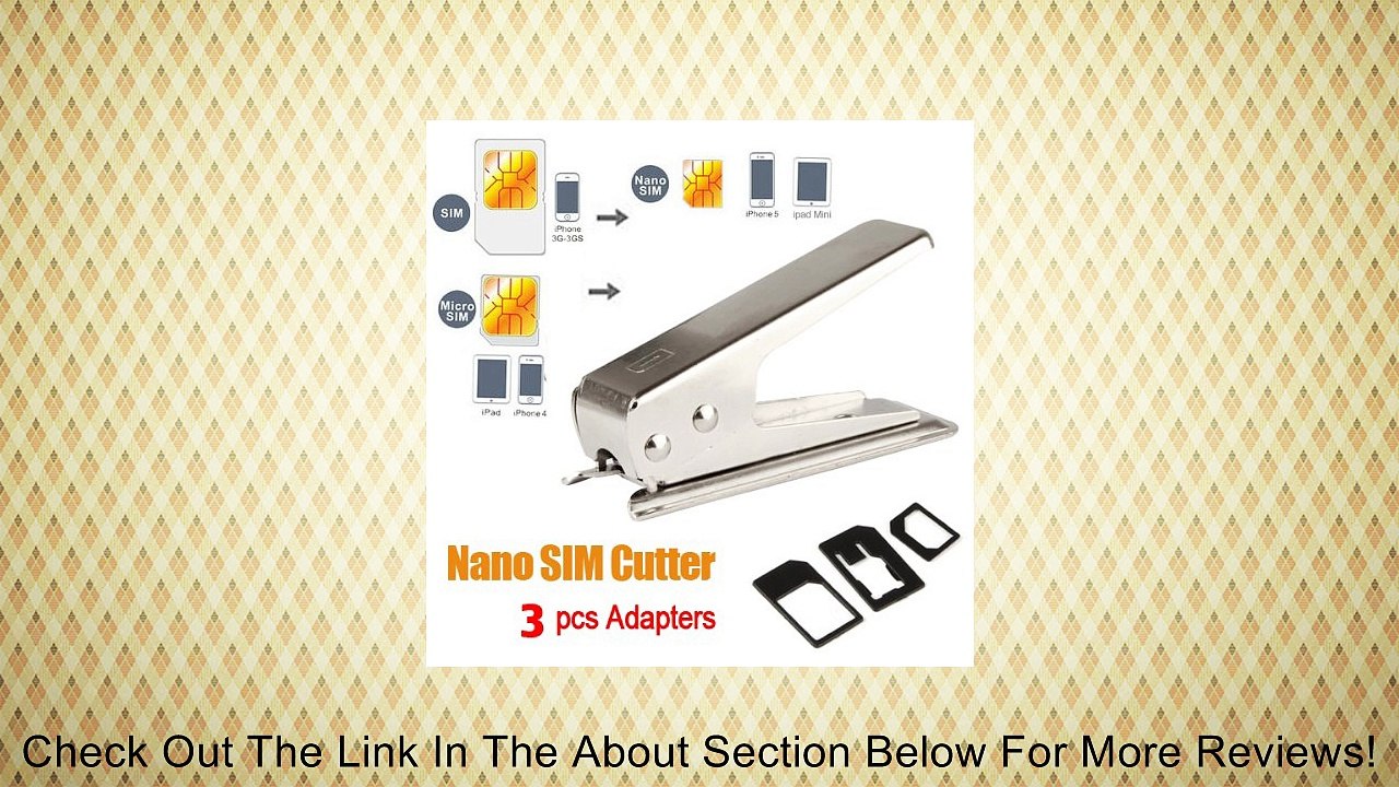 Stainless Steel Nano SIM Card Cutter for iPhone 5 with Three Adapters Review