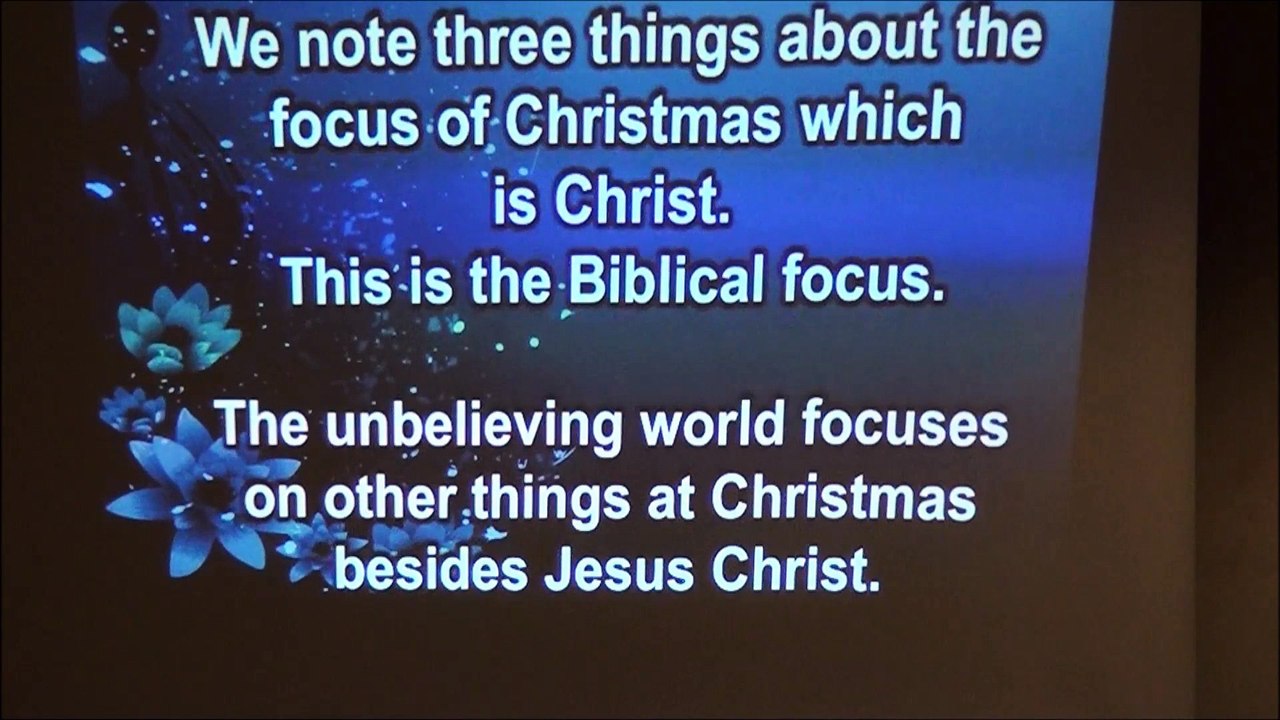 December 7, 2014 "Focusing on Christmas"