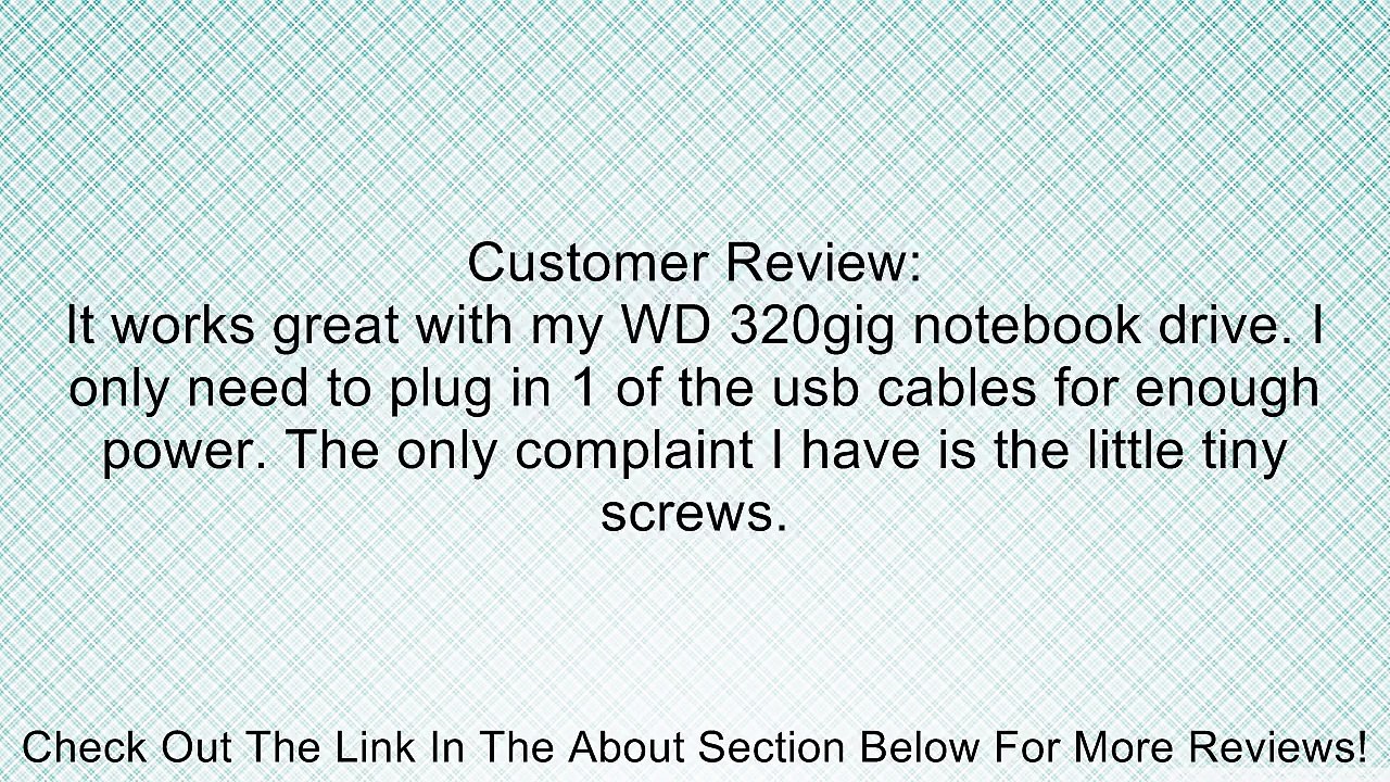 USB 2.0 External 2.5-inch IDE/PATA Aluminum HDD Enclosure Case for Laptop - 500GB Max Capacity (Silver) Review